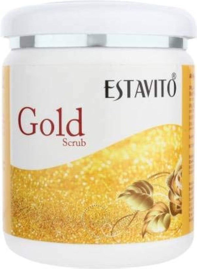 ESTAVITO Gold Scrub 500gms | Gold bhasma scrub | Brightening and youthful glow | - Image 1