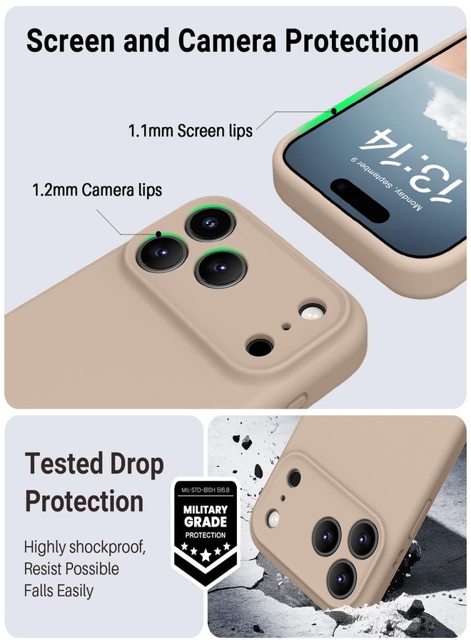 OTOFLY Magnetic for iPhone 17 Pro Max Case,Compatible with Magsafe,Classic Liquid Silicone Mobile Phone Case,Integrated Camera Control Button,Anti-Scratch Microfiber Lining,Light Coffee Brown - Image 5