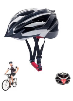 TRASSLE Bike Helmet,Adult Cycling Helmet, Mountain Road Bike Helmet with Battery LED Rear Light Washable Lining, Breathable Bike Trail Helmet for Travel Urban Commuter  - Image 1