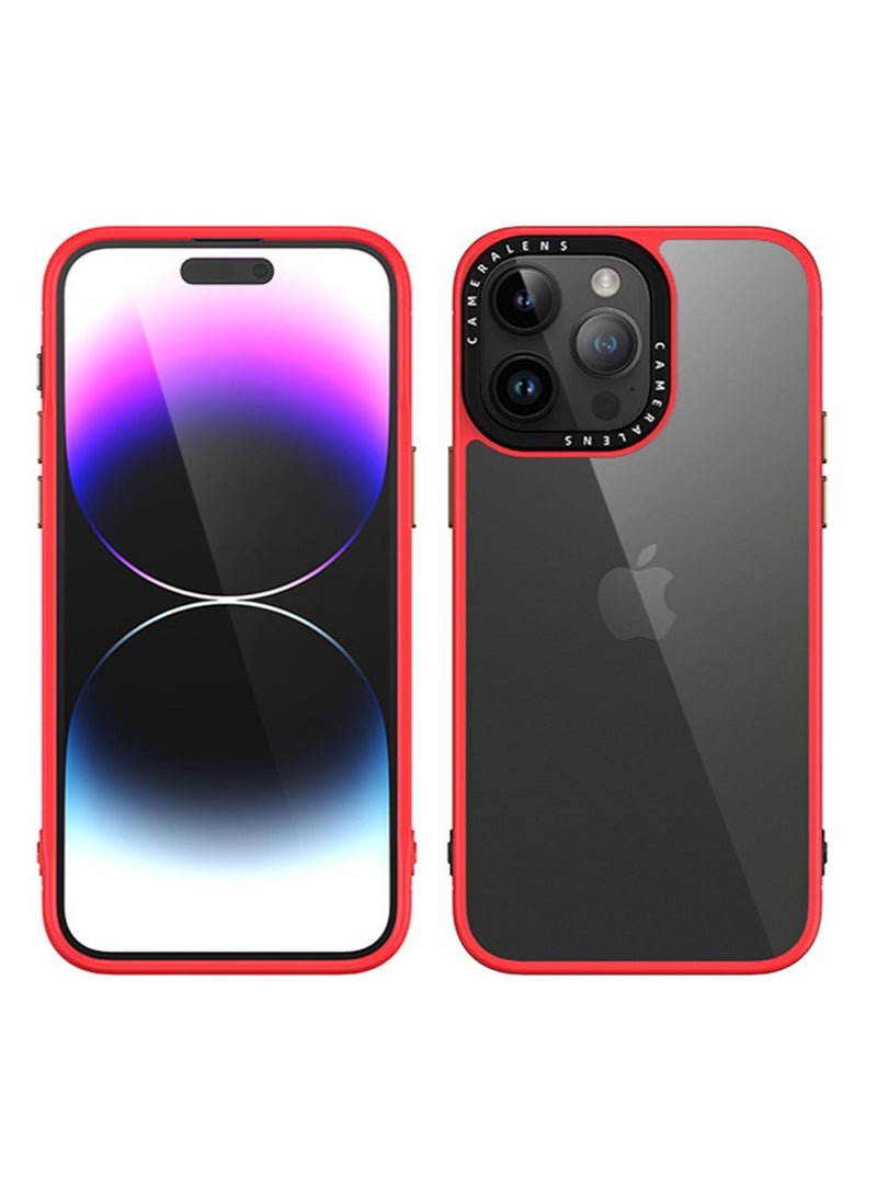 Compatible with iPhone 15 Pro Max Case Cover Transparent Hard Back Soft Flexible TPU Four Corner Bumper Scratch Resistant Shockproof Protection iPhone 15 Pro Max Anti-slip Back Cover - Image 1