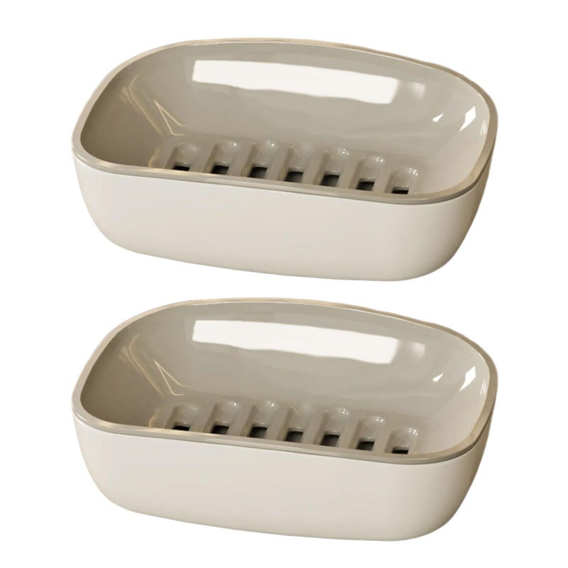 Modern Multifunctional Soap Tray With Drainage Portable Bathroom Holder Container Color A - Image 2