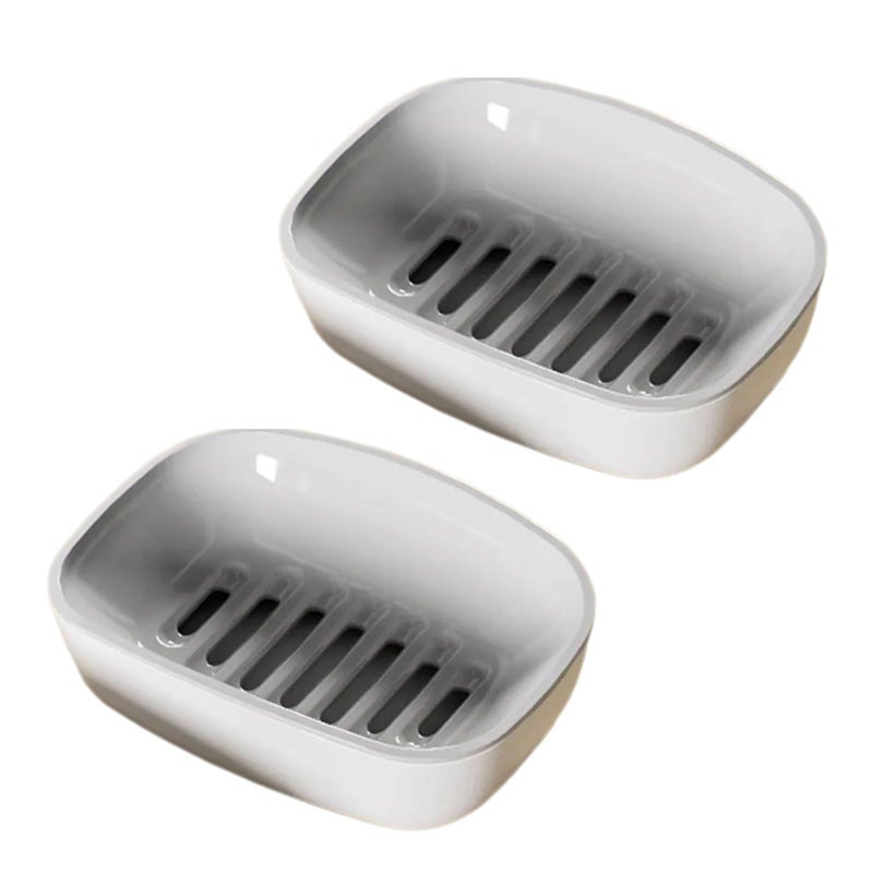 Modern Multifunctional Soap Tray With Drainage Portable Bathroom Holder Container Color A - Image 5