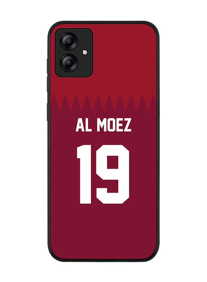 Stylizedd Rugged Black edge case for Samsung Galaxy A04 Slim fit Soft Case Flexible Rubber Edges Anti Drop TPU Gel Thin Cover - Football Team - Qatar Player Name - Al Moez - Image 1