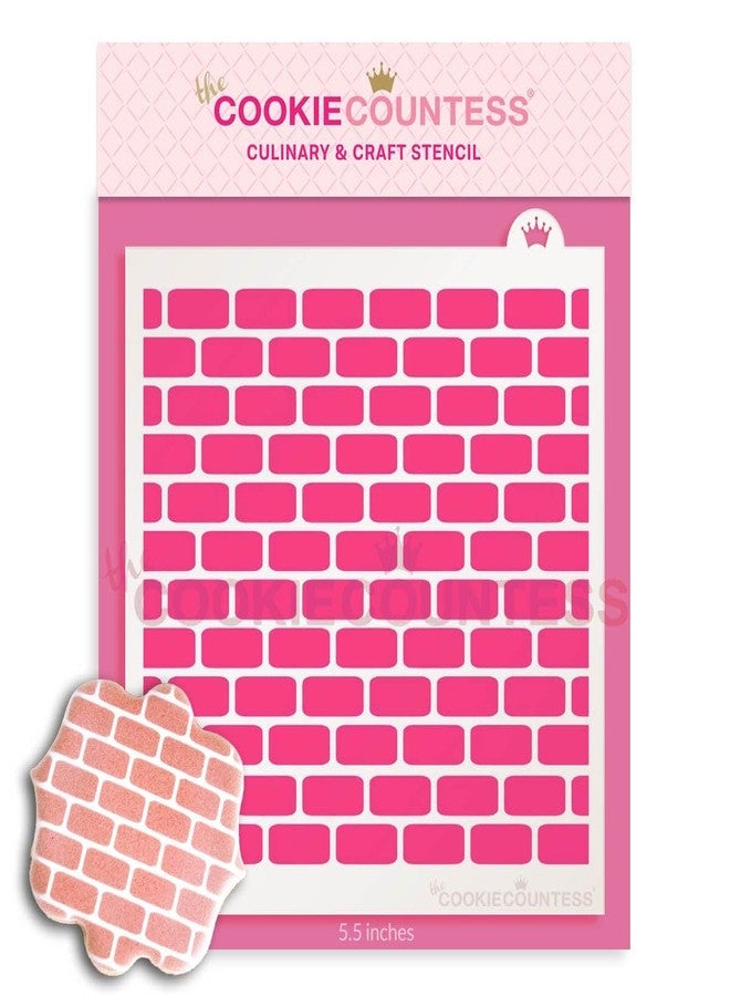 The Cookie Countess Inc The Cookie Countess Brick Wall Stencil - Image 1