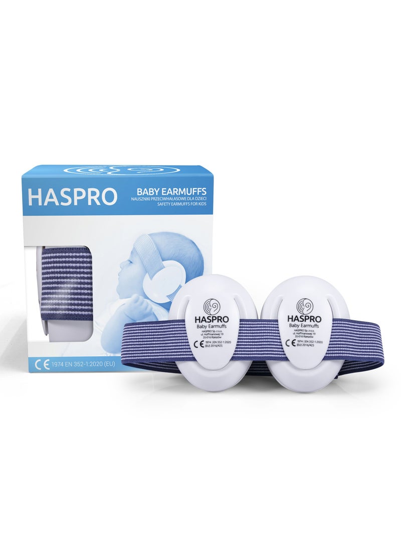 HASPRO HASPRO Baby Earmuffs - Noise-Cancelling Earmuffs for Infants and Young Children - Elastic Headband - Soft Foam Earmuffs to Improve Sleep and Prevent Hearing Damage  - Image 1