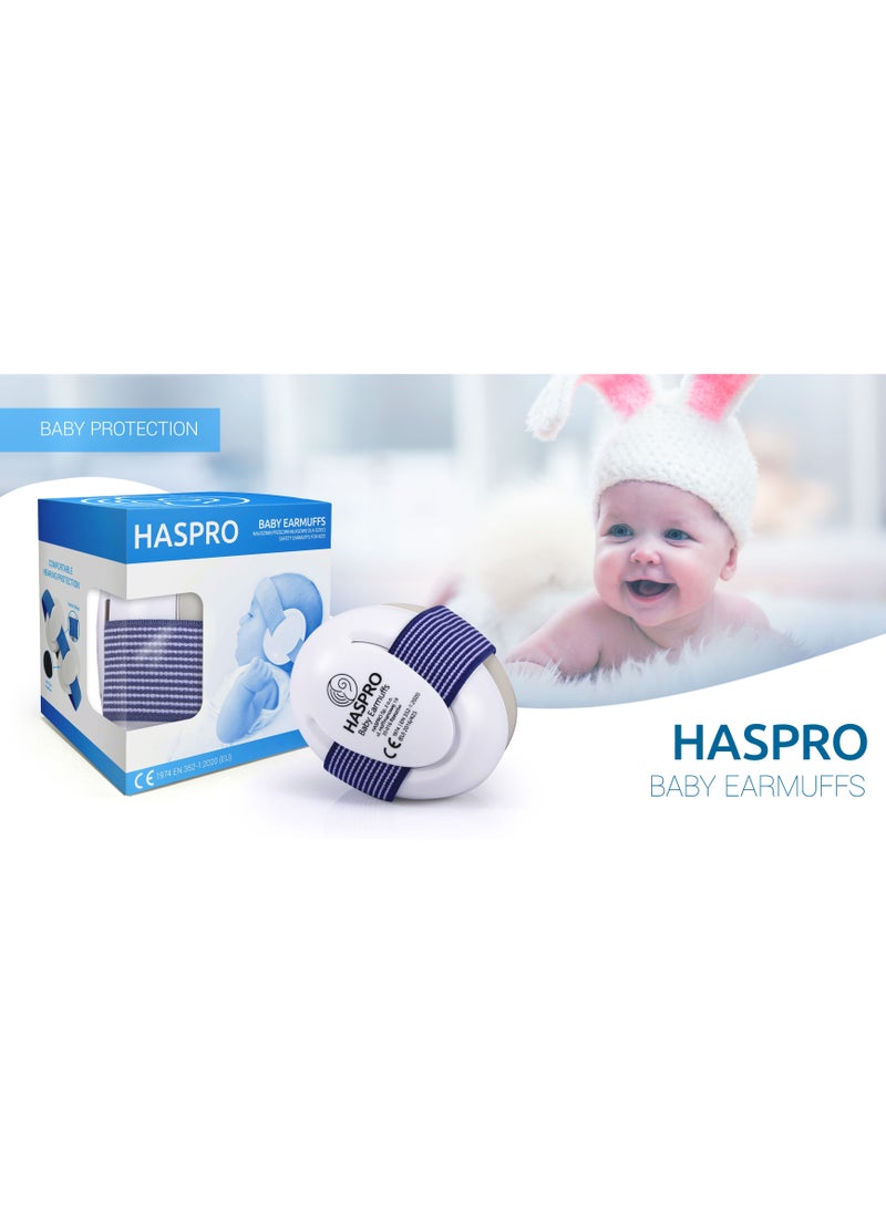 HASPRO HASPRO Baby Earmuffs - Noise-Cancelling Earmuffs for Infants and Young Children - Elastic Headband - Soft Foam Earmuffs to Improve Sleep and Prevent Hearing Damage  - Image 4