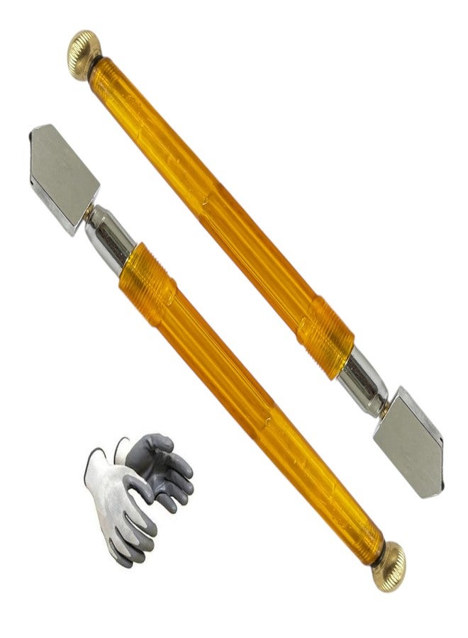 EPITECH MART 2Pc Heavy Duty Plastic Glass Cutter Pen Cut Professional Quality Glass Cutter - Image 1