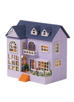 Flever Flever Dollhouse Miniature DIY House Kit Creative Room with Furniture for Romantic Valentine's Gift (Happy House)  - Image 1