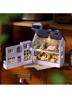 Flever Flever Dollhouse Miniature DIY House Kit Creative Room with Furniture for Romantic Valentine's Gift (Happy House)  - Image 2