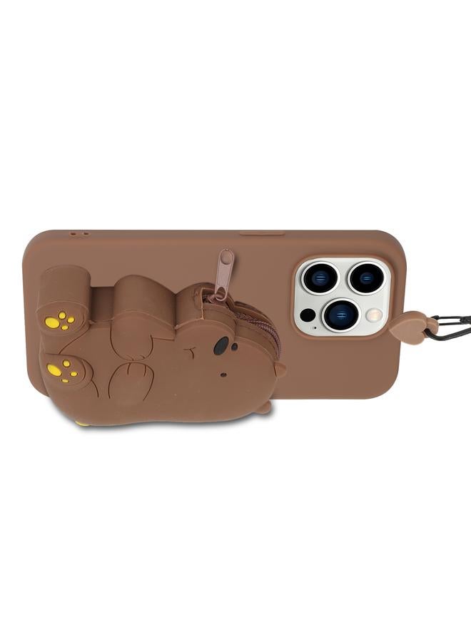 S-TOP Case For iPhone 14 Pro Silicone Wallet Phone Case with Lanyard - Image 4