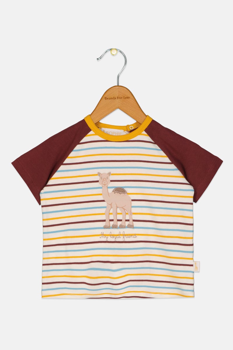 Sophie la girafe Toddlers Boy Crew Neck Short Sleeve Top, Multicolor - Image 1