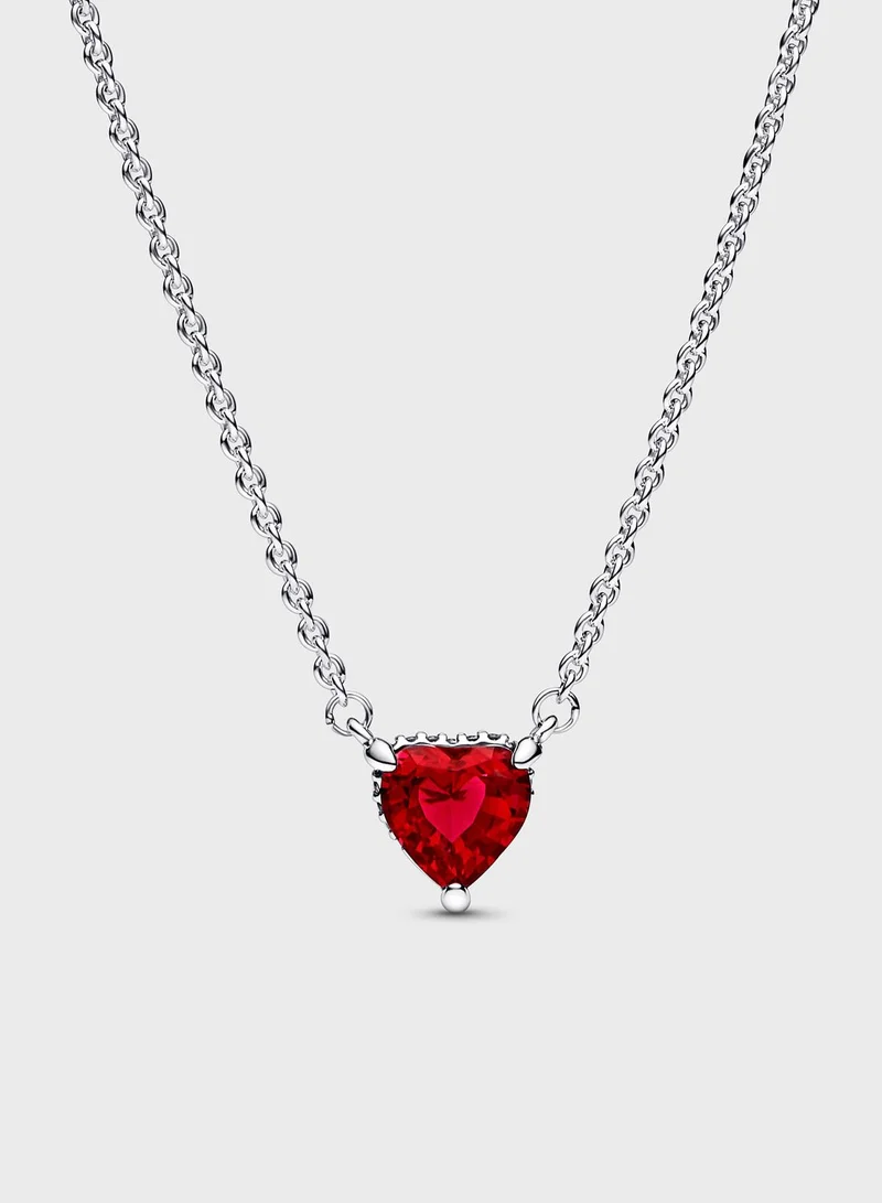 PANDORA Sparkling Heart Halo Pendant Collier Necklace