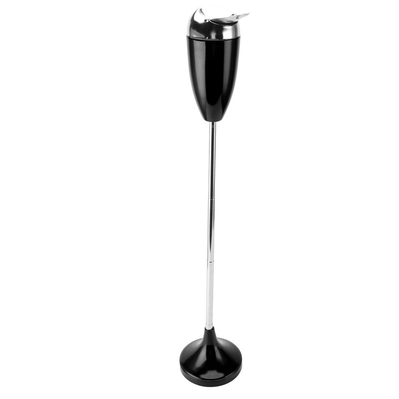 Outdoor Standing Ashtray with Lid Large Capacity Self Cleaning Detachable Adjustable Height Floor Standing Ash Tray for Home Patio Black - Image 3
