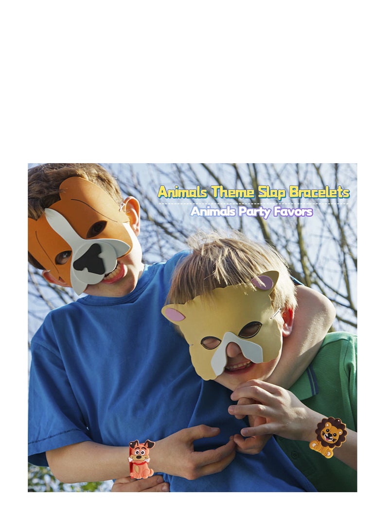 Excefore Silicone Slap Bracelets, Animals Slap Bracelets, Slap Bracelets for Kids, for Boys&Girls Animals Theme Party Supplies, Carnival Prizes Suit, Classroom Exchanging Gifts (8 Pcs) - Image 5