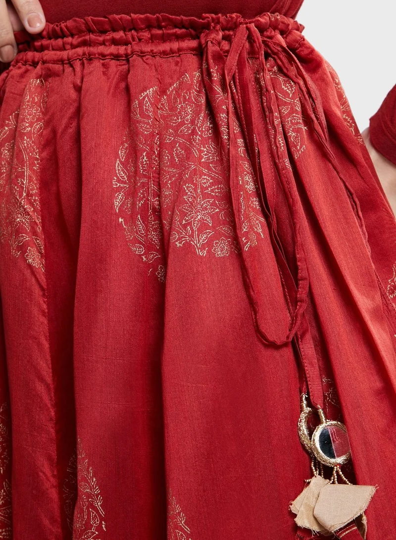 Fabindia High Waist Lehenga Skirt