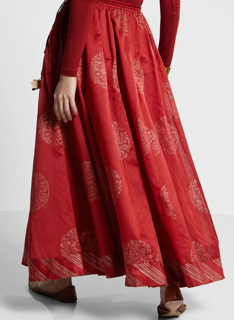 Fabindia High Waist Lehenga Skirt