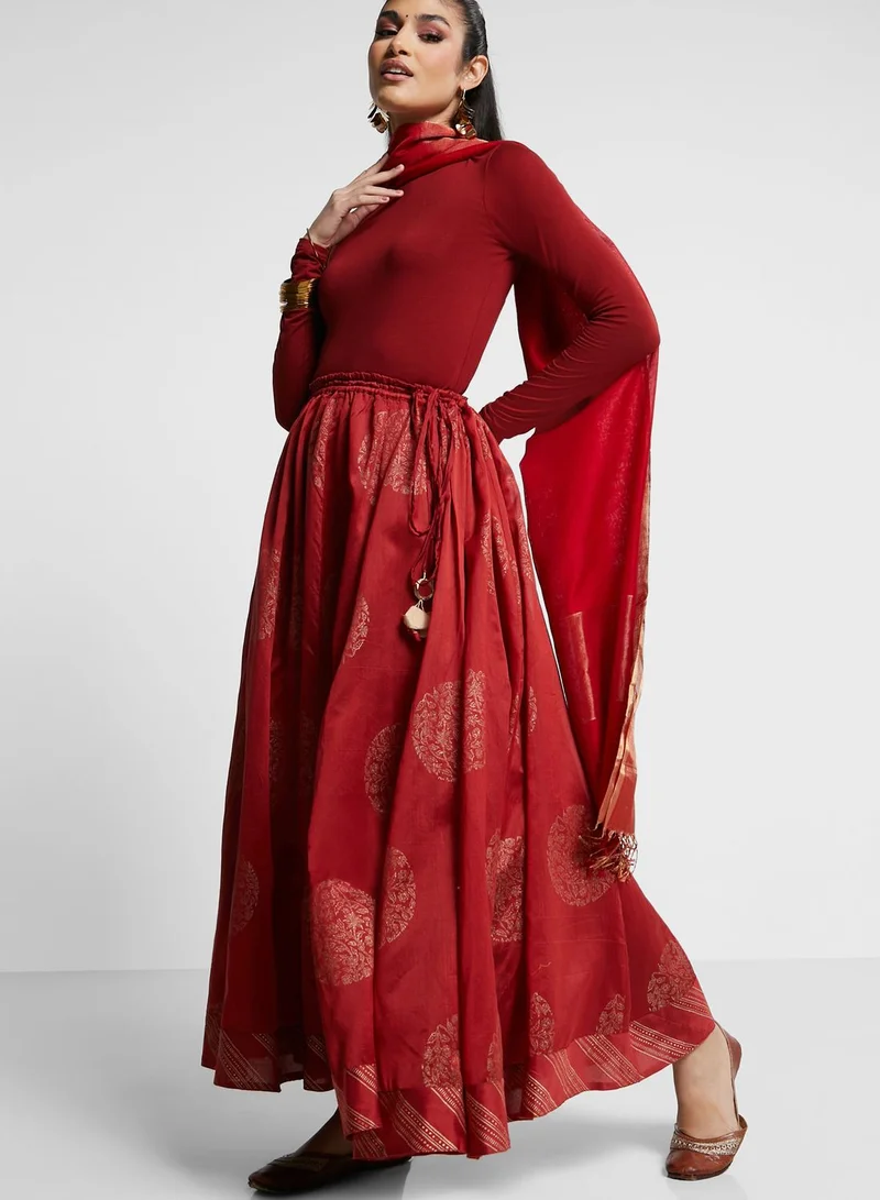 Fabindia High Waist Lehenga Skirt