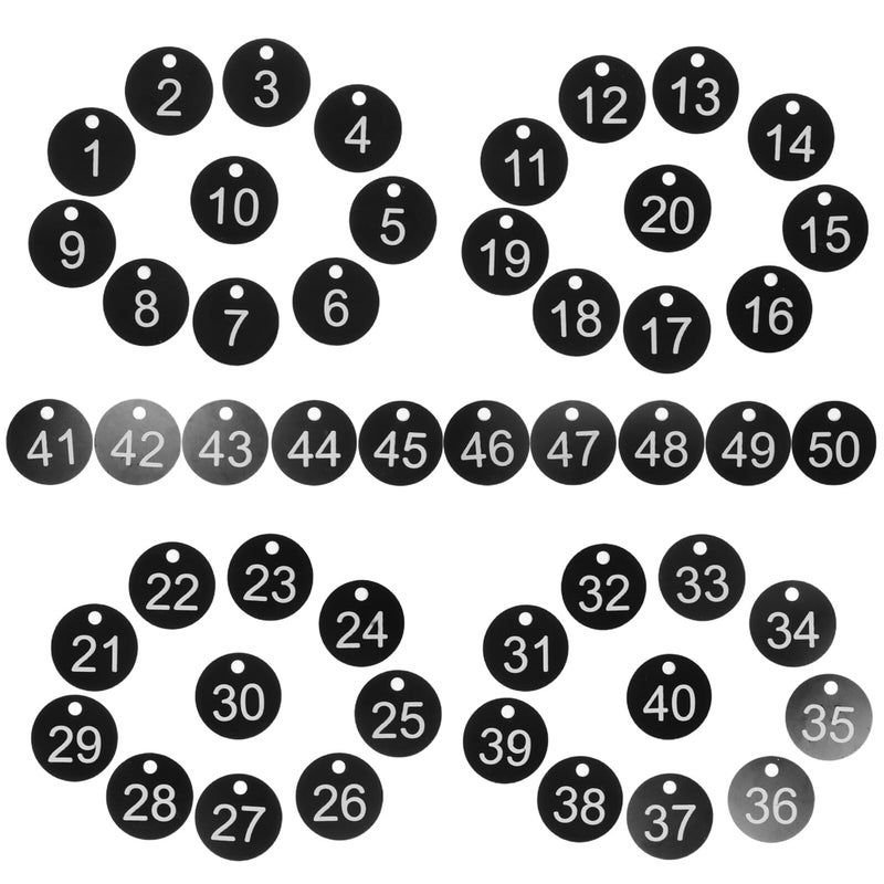 Plastic Key Tags Numbered 1 50 With Hole For Cabinet Locker Travel Bag Identification - Image 2