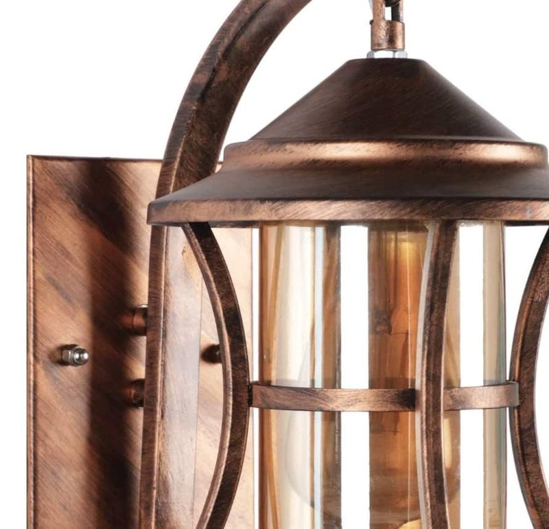 SVDK 20W Copper Antique Design Metal with Luster Glass Wall Lamp for Living Room ACwithout Bulb - Image 2