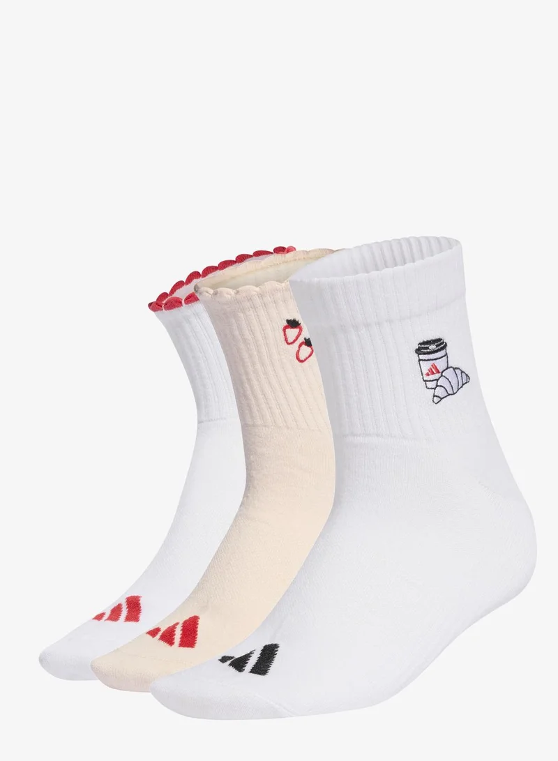 اديداس جوارب جرافيكية - عبوة من ثلاثة أزواج
