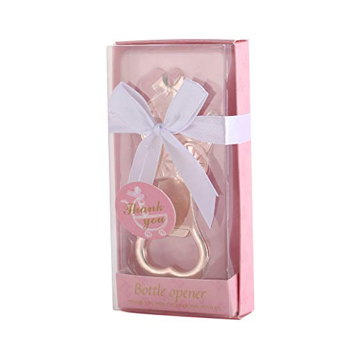Cesdai 15 pcs Bottle Opener Baby Shower Favors Baby Carrige Shaped Party Souvenirs for Guests Cute Party Supplies Decoration Gift for Girl Birthday with Individual Gift Box (Baby Carriage Pink, 15)1 - Image 2
