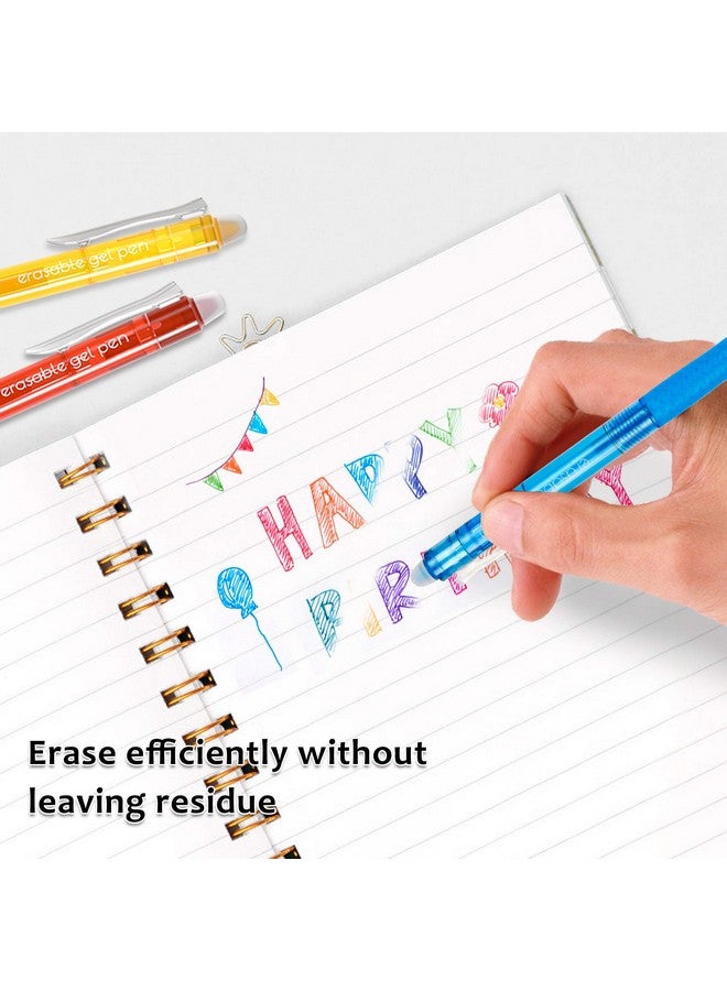 Lineon Erasable Gel Pens, 26 Colors Retractable Erasable Pens Clicker, Fine Point, Make Mistakes Disappear, Assorted Color Inks For Drawing Writing Planner And Crossword Puzzles - Image 4