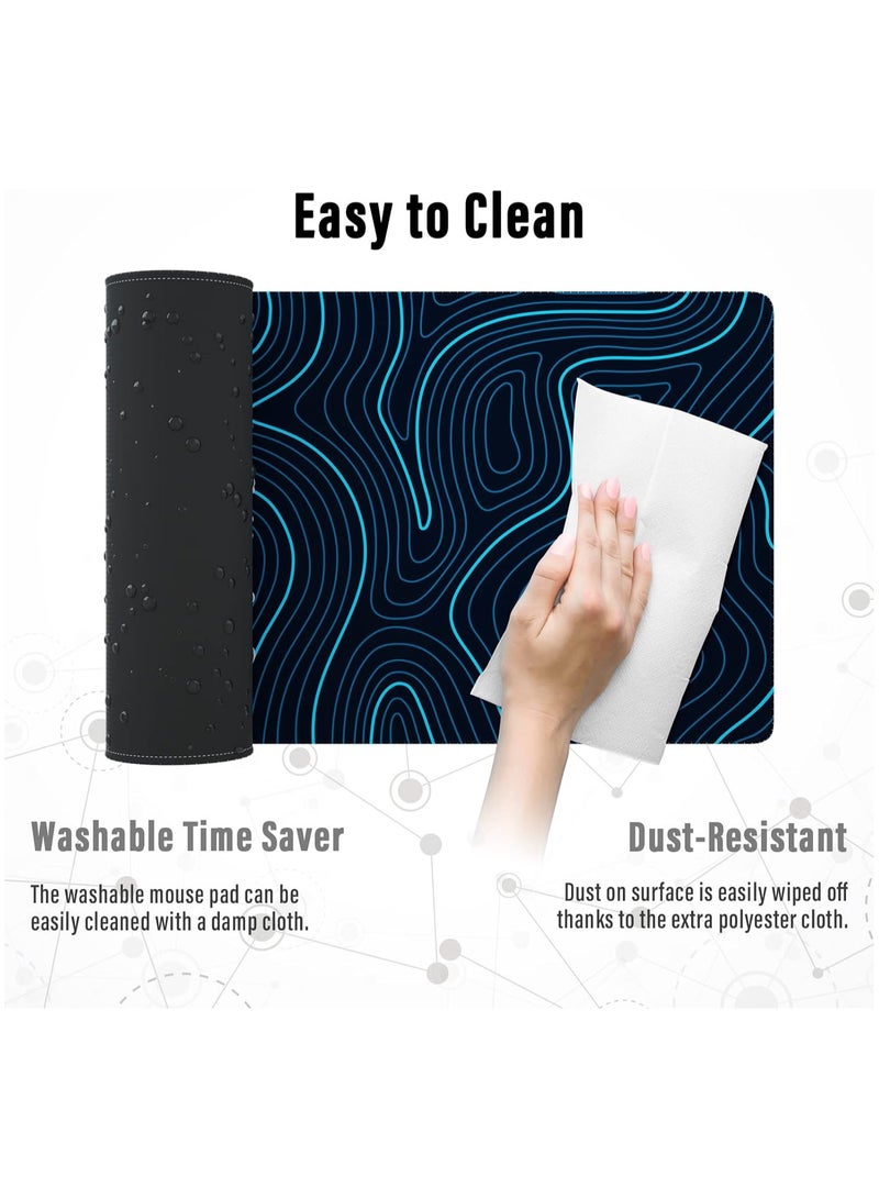 سكاي تاتش قاعدة ماوس العاب كبيرة بحواف مخيطة ممتدة XL (80cm x 30cm) - Image 4