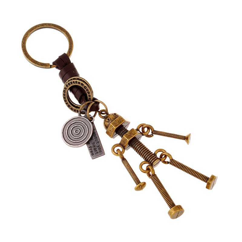 2pcs Retro Robot Keychains Unique Key Holder Key Key Decoration Small Gift for Men Women - Image 4