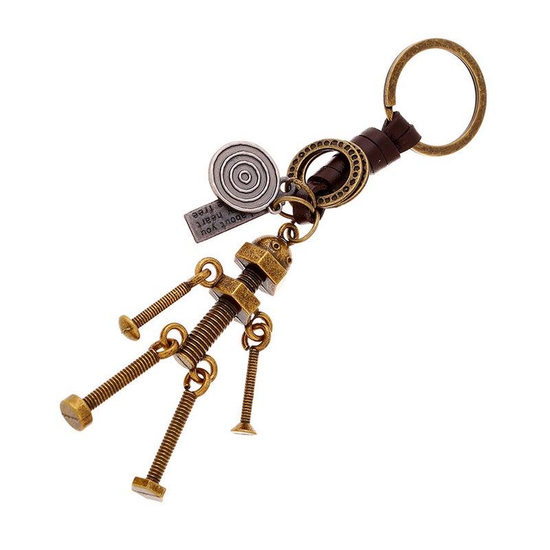 2pcs Retro Robot Keychains Unique Key Holder Key Key Decoration Small Gift for Men Women - Image 2