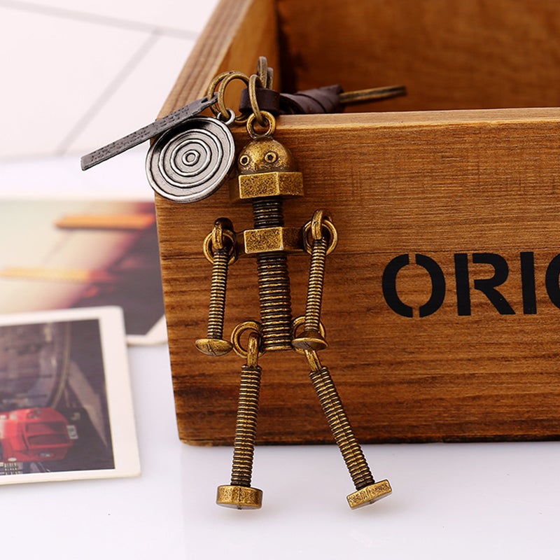 2pcs Retro Robot Keychains Unique Key Holder Key Key Decoration Small Gift for Men Women - Image 3