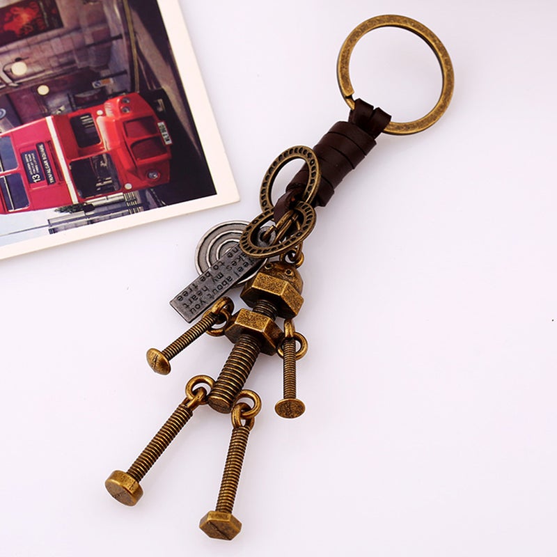 2pcs Retro Robot Keychains Unique Key Holder Key Key Decoration Small Gift for Men Women - Image 5