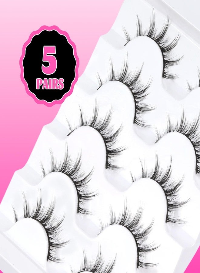 Veleasha Lashes 5D Faux Mink Lashes, 100% Handmade, Luxurious Fake Eyelashes, Lightweight, Fluffy False Eyelashes, 5 Pairs Pack (6D75) - Image 5