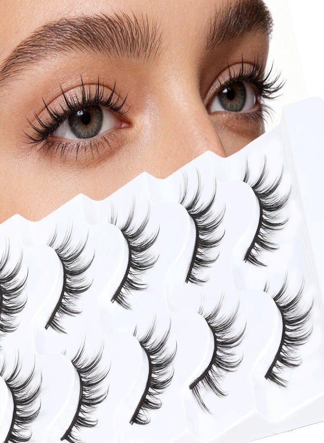 Veleasha Lashes 5D Faux Mink Lashes, 100% Handmade, Luxurious Fake Eyelashes, Lightweight, Fluffy False Eyelashes, 5 Pairs Pack (6D75) - Image 1