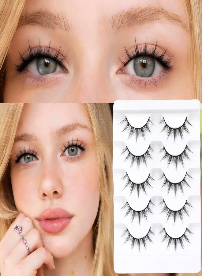 Veleasha Lashes 5D Faux Mink Lashes, 100% Handmade, Luxurious Fake Eyelashes, Lightweight, Fluffy False Eyelashes, 5 Pairs Pack (6D75) - Image 2