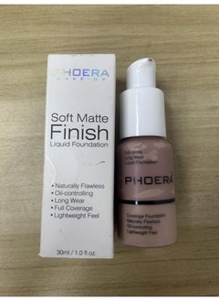 Phoera Foundation Makeup Naturally Liquid Foundation Full Coverage Mattle Oil Control Concealer 8 Colors Optionalgreat Choice For Gift (2Pcs 104 Buff Beige)  - Image 5