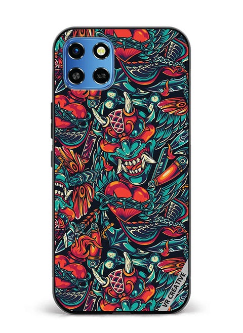 Protective Case Cover For Infinix Smart 6 HD Devil Design Multicolour