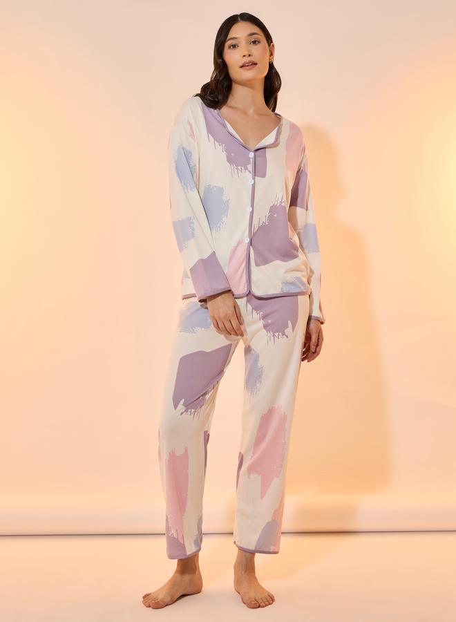 Take Two All Over Print Shirt and Pyjama Set - Image 1