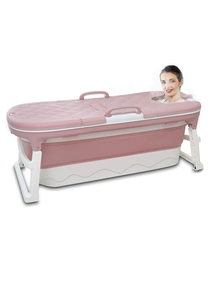 DubaiGallery Portable Bathtub For Adults, Foldable Children Tub Household Bath Basin, Constant Temperature with Cover - Image 2