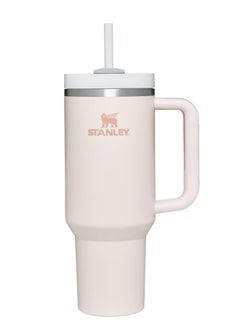 40oz Stanley Quencher H20 Flowstate Stainless Steel Vacuum Insulated Tumbler with Lid and Straw for Water, Iced Tea or Coffee, Smoothie and More, Cream (Rose Quartz)