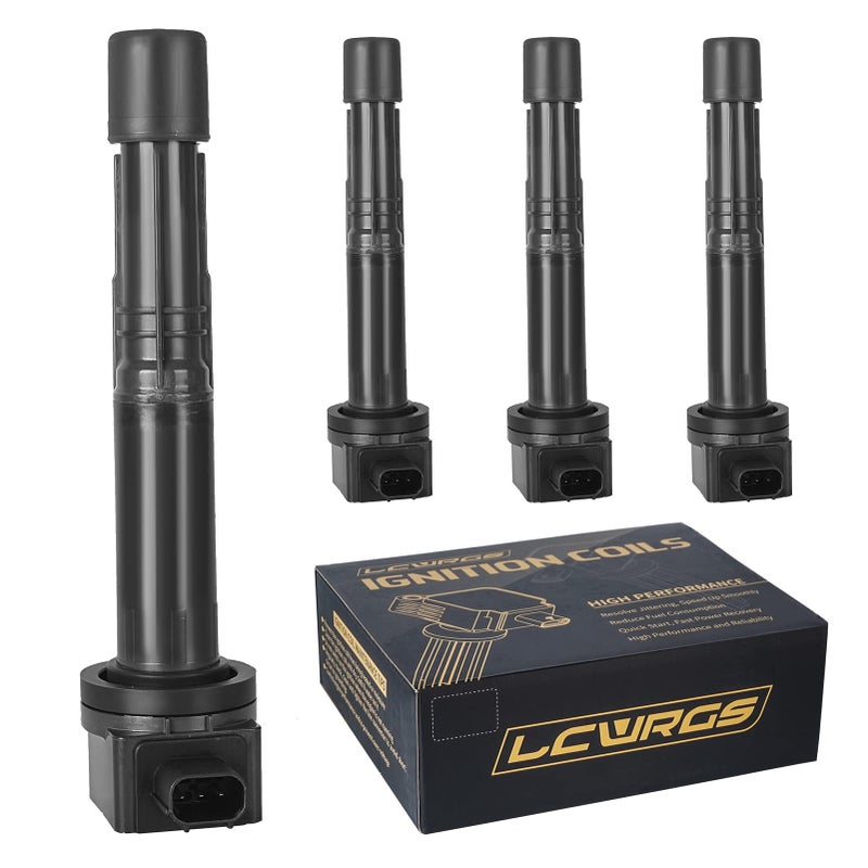 4PCS Coil Packs Fits for 24 Honda Accord CRV CR V Civic SI Crosstour 2008 2009 2010 2011 2012 2013 2014 2015 24L L4 Ignition Coils Replaces UF602 C1662