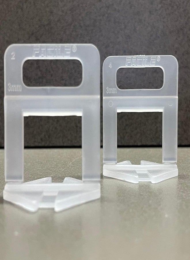 FACILE Premium Leveling System 3MM - Professional Leveler Clips with 3MM Spacer for Floor & Wall Installation | Anti-Lippage Alignment Tool for Perfect Leveling - Image 2