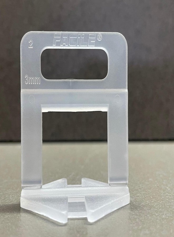 FACILE Premium Leveling System 3MM - Professional Leveler Clips with 3MM Spacer for Floor & Wall Installation | Anti-Lippage Alignment Tool for Perfect Leveling - Image 1