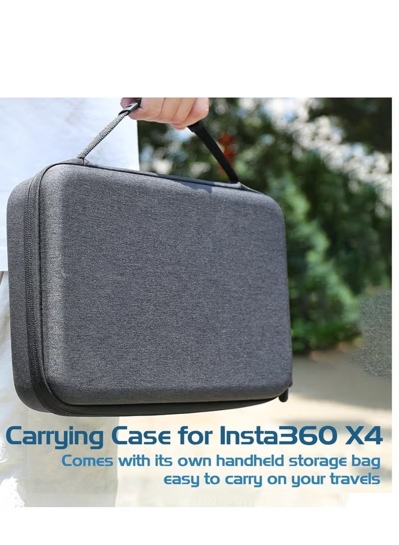 O Ozone Carry Case for Insta360 X5/X4  Action Camera, Large Capacity Portable Hard Shell Travel Storage Bag, Anti-Shock Compact Nylon Hard Case Camera Accessories Kit - Image 2