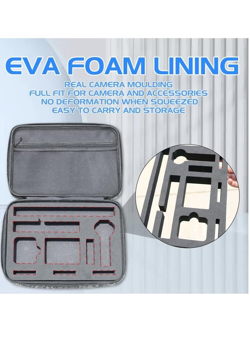 O Ozone Carry Case for Insta360 X5/X4  Action Camera, Large Capacity Portable Hard Shell Travel Storage Bag, Anti-Shock Compact Nylon Hard Case Camera Accessories Kit - Image 3