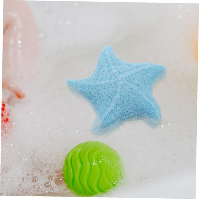 Konjac Sponge Body Scrubber Light Blue Deep Gray 2 Pack Gentle Cleansing For Sensitive Skin - Image 4