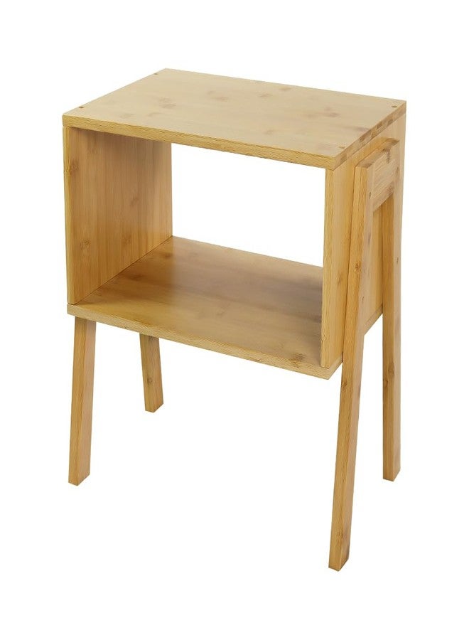 KKTONER Modern Bamboo Nightstands End Tables Bedroom with Storage Small Bedside Table for Living Room Office (Natural) - Image 1
