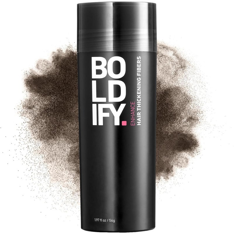 BOLDIFY Hair Fibers (56g) - Fill In Thinning and Fine Hair for an Instantly Fuller, Thicker Look - 14 Shades for Women & Men - Ash Brown