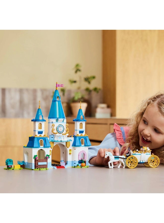 LEGO Disney Princess Cinderella’s Castle & Horse Carriage 43275 Building Set (596 Pieces) - Image 3