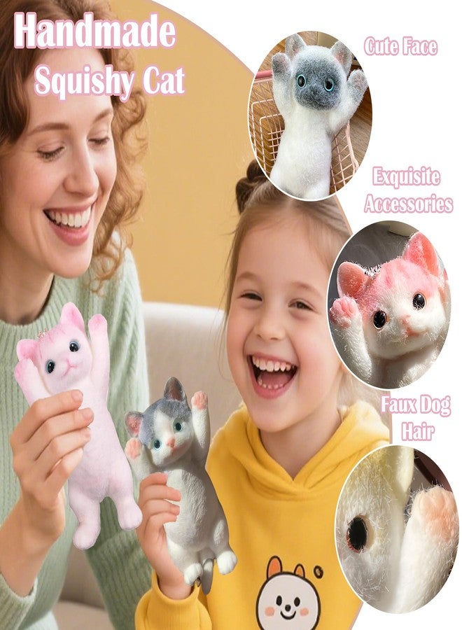 YJPPDD Extra Large Taba Squishy Cat - Hand Painted Cat Squishy - Soft Kitty Squeeze Fidget Toys for Stress Relief, Kawaii Fidget Sensory Ball for Kids & Adults Gift for Relaxation and Fun - Image 2