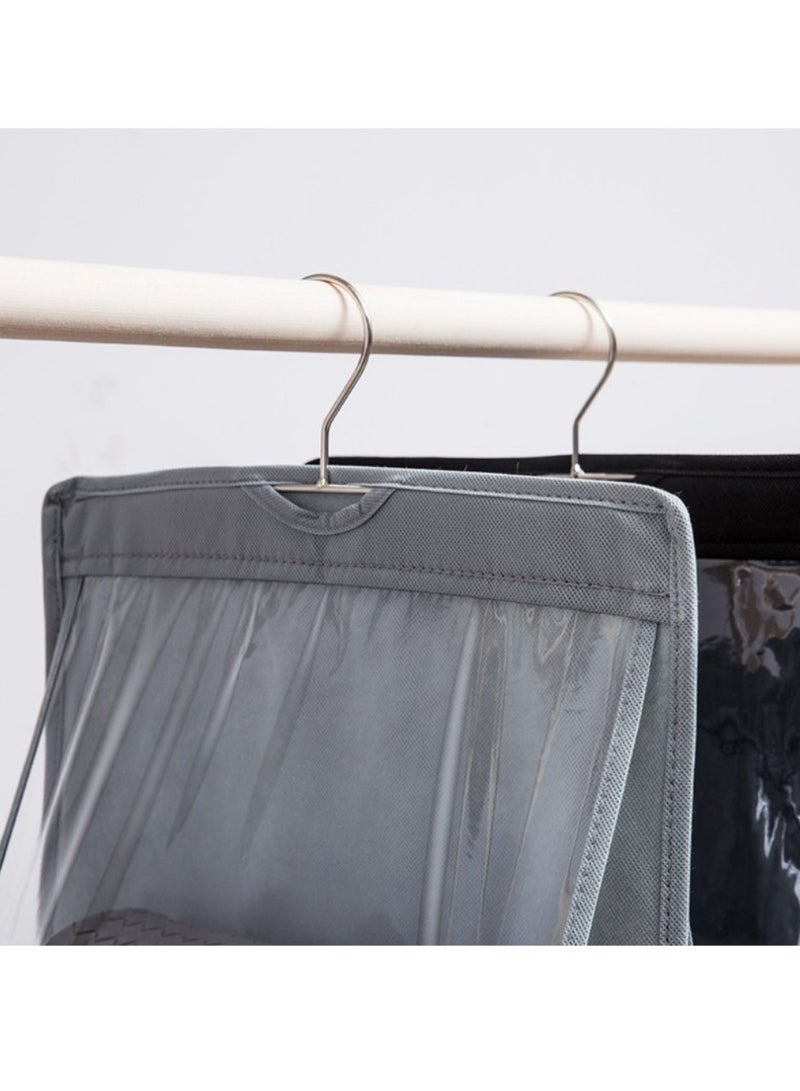 Generic Non-woven bag hanging handbag storage hanging bag Home double-sided six-layer see-through bag hanging bag dust bag  - Image 2
